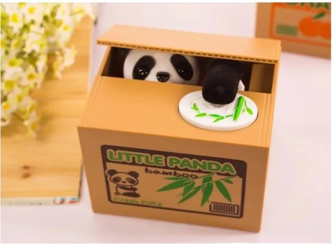 Забавная панда кошка собака Копилка игрушки автоматическая Новинка