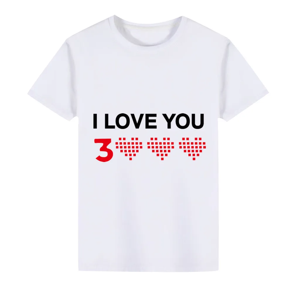 Детская модель футболка с надписью I Love You 3000 милые топы исповедь одежда
