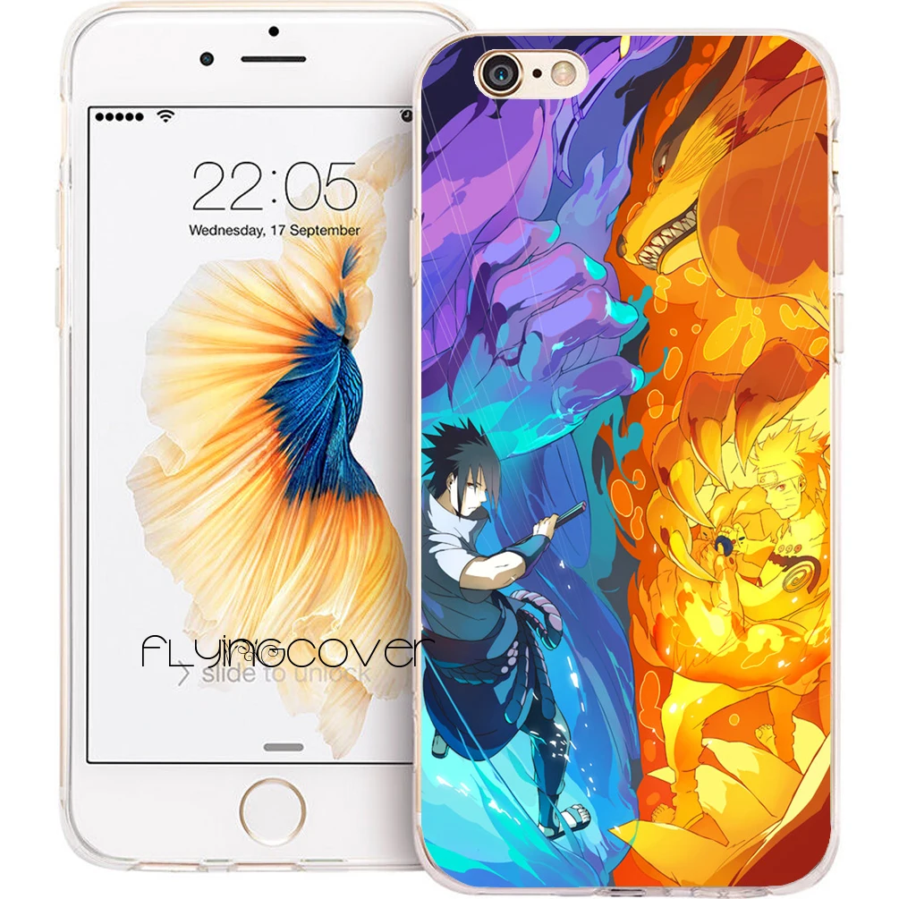 Fundas Sasuke Наруто прозрачные мягкие силиконовые чехлы для телефонов iPhone XS Max XR X 7 8 6 S