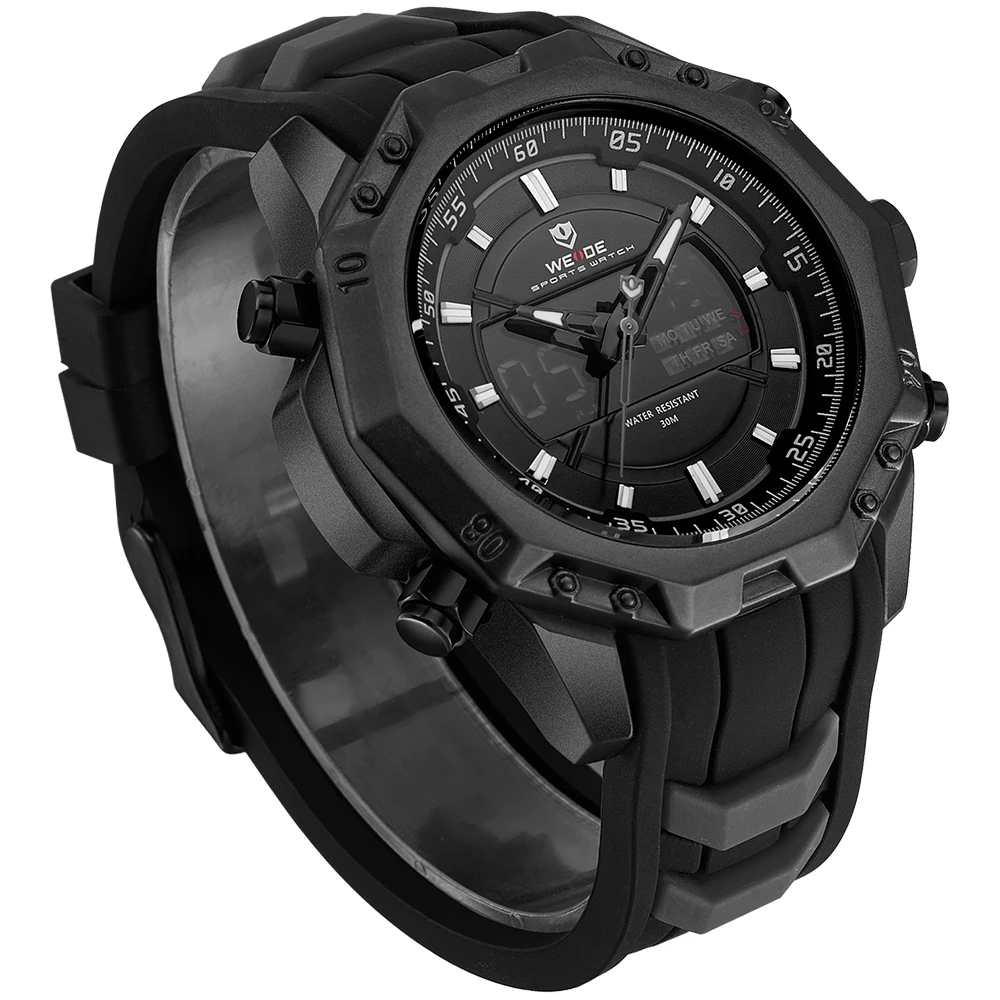 WEIDE мужские спортивные часы военные водонепроницаемые аналоговые цифровые