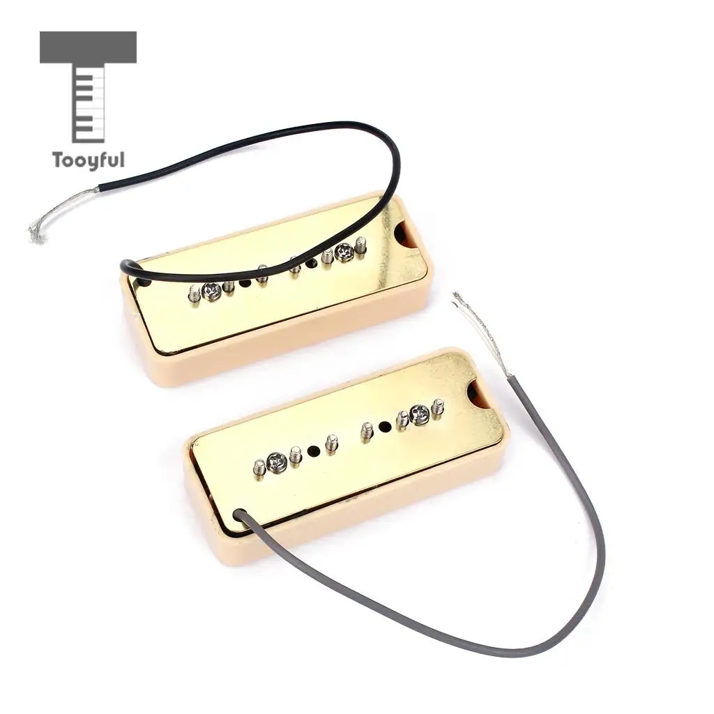 Tooyful 2 шт. одна катушка мыло бар ЗВУКОСНИМАТЕЛИ ДЛЯ P-90 P90 LP Gb электрогитары запчасти аксессуары 50 мм/52 мм крем