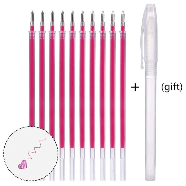 10PCS Hethrone 10 шт./партия, 0,5 мм, пилотные ручки для школы, офиса, пишущий стержень со стираемыми чернилами, гелевые ручки, канцелярские принадлежности, креативный инструмент для чернил - Цвет: 10PCS