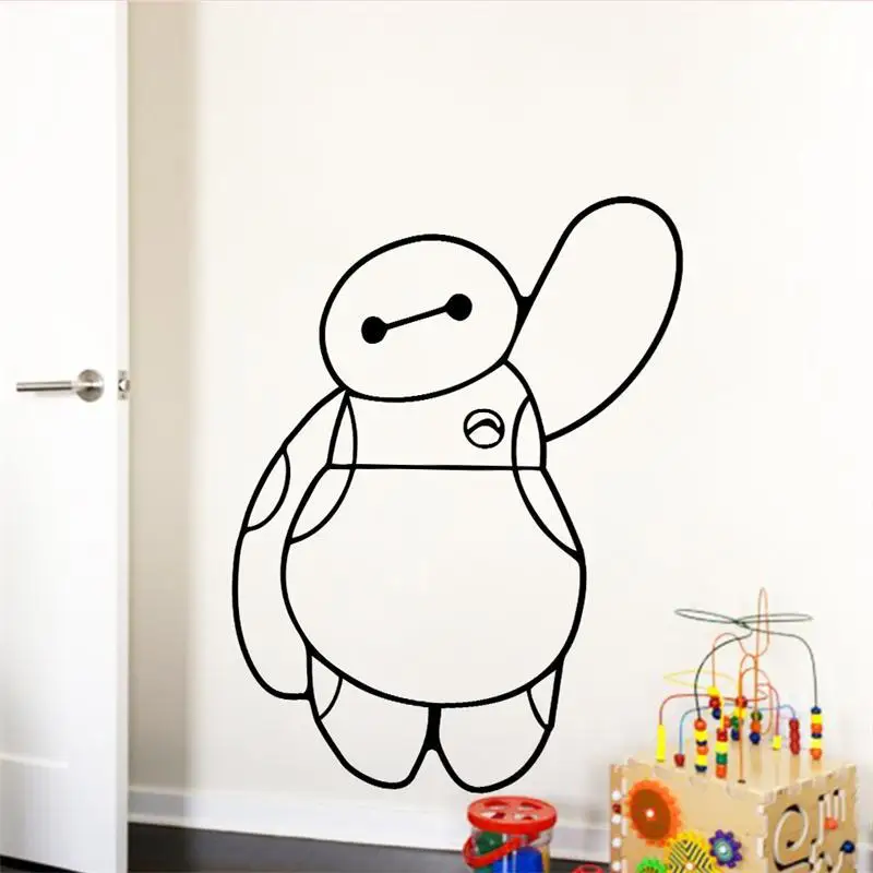 Черный милый персонаж мультфильма/Детская комната наклейка наклейки на