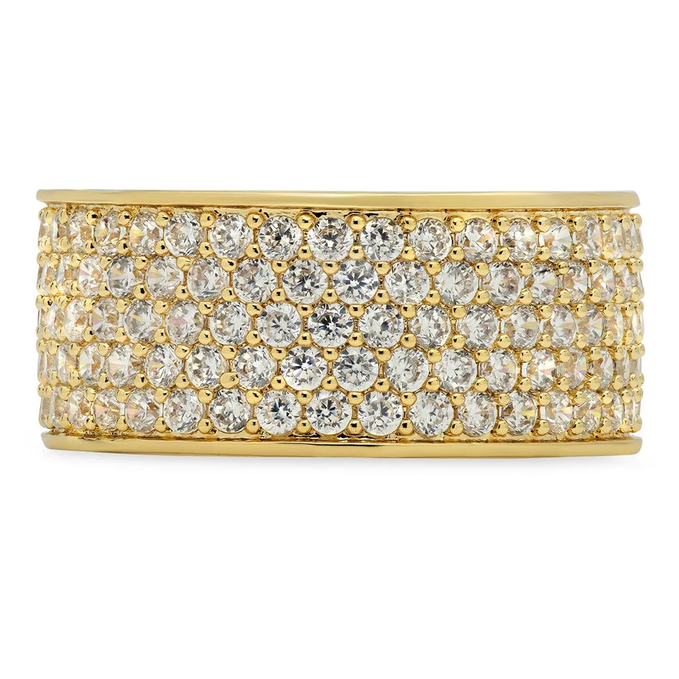 UWIN блестящие! Мужские хип хоп CZ Золотое серебрянное кольцо Iced Out Bling AAA циркон горный хрусталь кристалл медные кольца модные панк ювелирные изделия