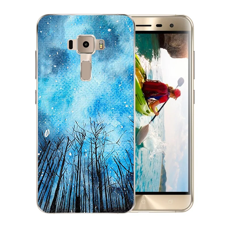 Phone Cases For Asus ZenFone 3 ZE520KL Soft Silicone Night Sky Pattern Back Cover for KL / ZE 520 Zenfone Coque |