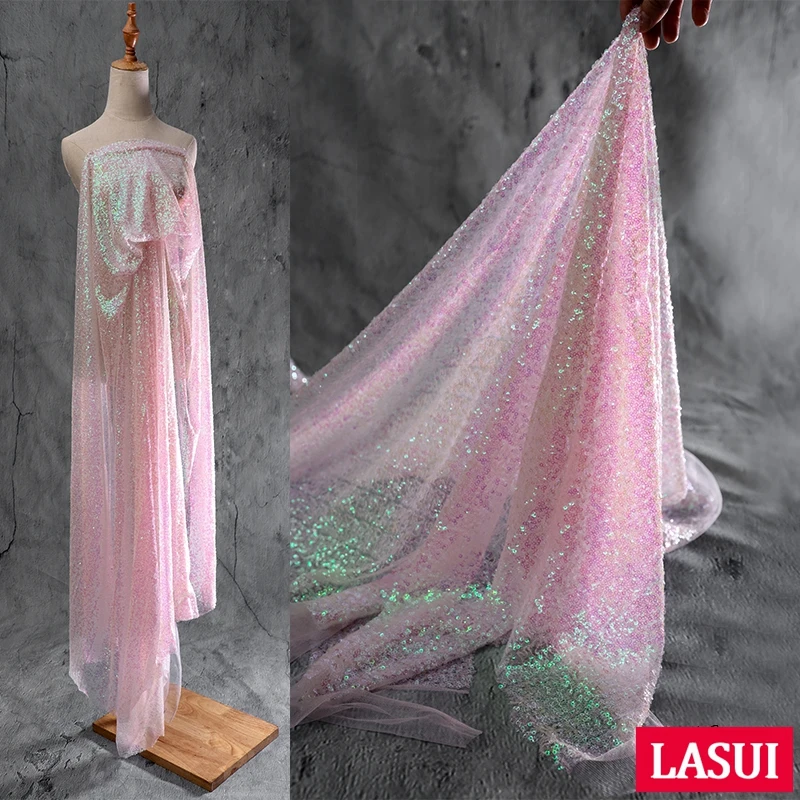 LASUI Новый 1 ярд = шт. W0127 дизайнерские ткани Мода для шитья градиентный розовый
