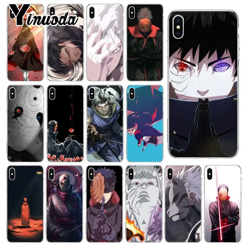 Yinuoda Наруто Учиха Обито Coque Shell чехол для телефона Apple iPhone 8 7 6 6S Plus X XS MAX 5 5S SE XR