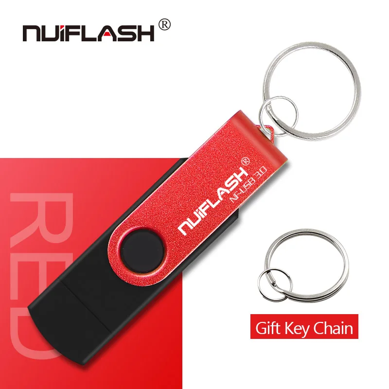 red Цветной флеш-накопитель 16 ГБ 3,0 USB OTG 4 ГБ 8 ГБ металлический usb флеш-накопитель 32 Гб 64 ГБ флеш-накопитель usb для телефонов/планшетов - Цвет: red