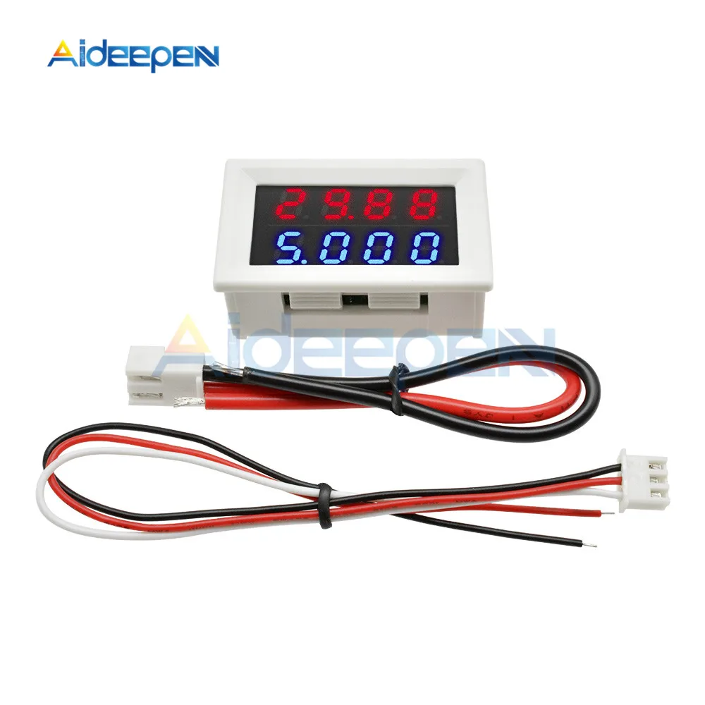 Мини цифровой вольтметр Амперметр постоянного тока 100 V 10A Панель Amp Вольт