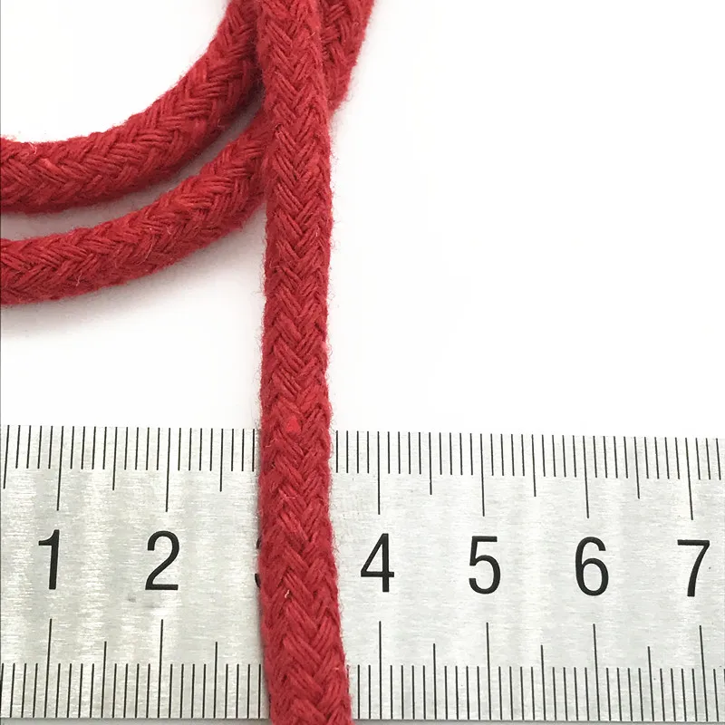 15 цветов 6 мм плетеный Канат из хлопка с сильное ядро створка для шнура ручка шкив