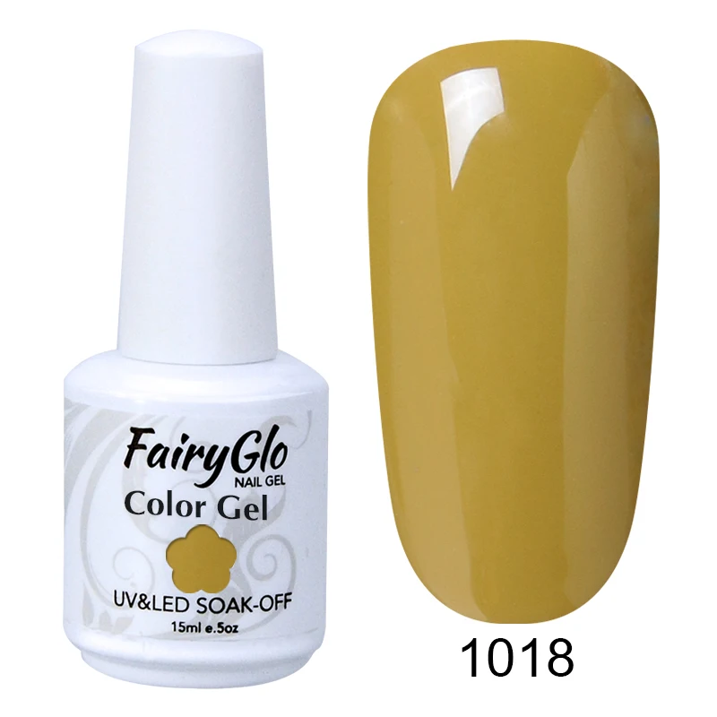 1018 FairyGlo, УФ-гель для ногтей, 15 мл, чистый цвет, Гель-лак для ногтей, светодиодный, лампа, Гель-лак, краска, Гель-лак, Лаки, тиснение, гибридный лак, чернила - Цвет: 1018