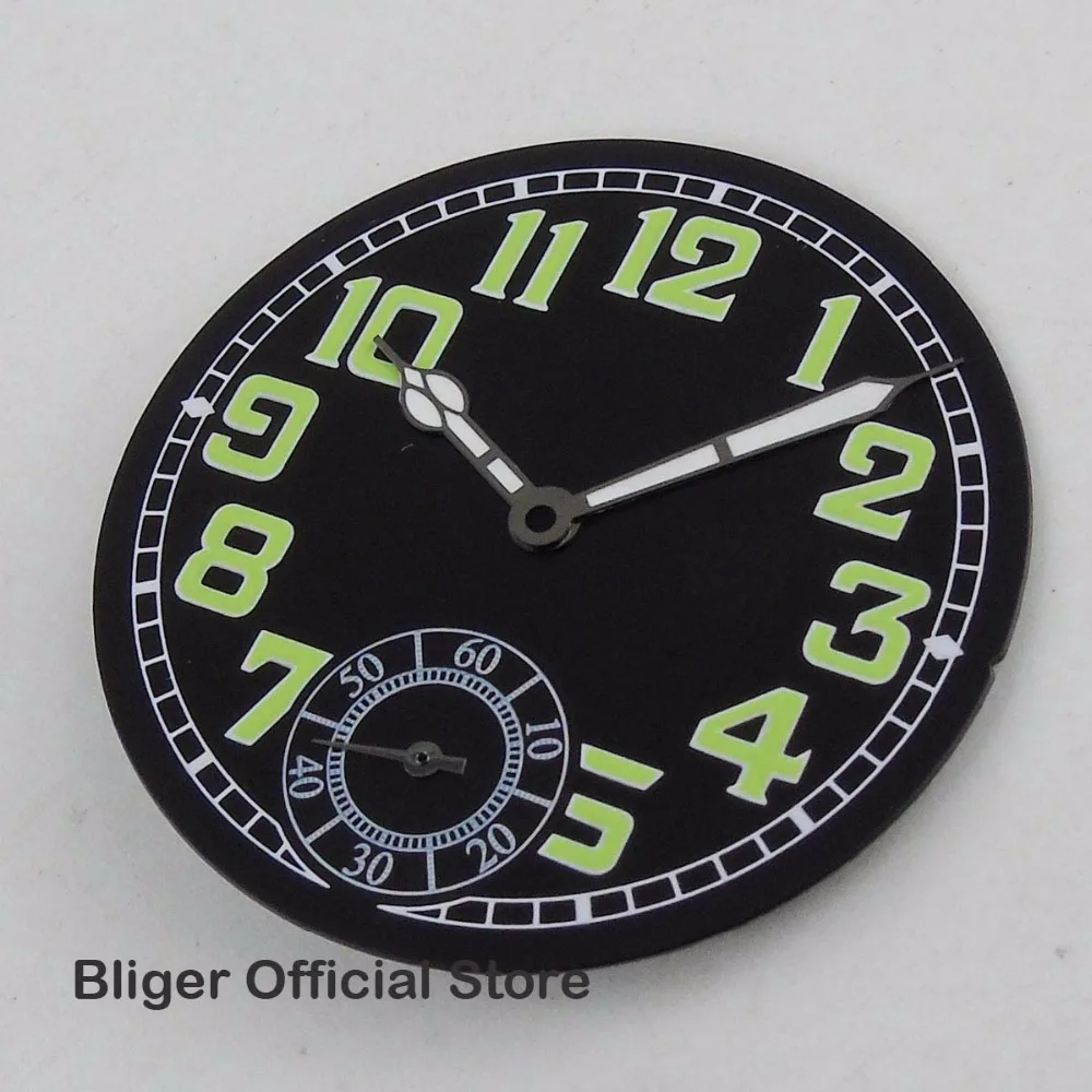 Подходит для ETA 6498 ST3620 часовые части с ручным заводом 35 мм черный стерильный