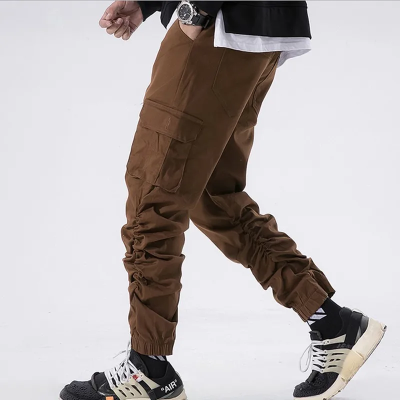 2019 мужские брюки свободные повседневные однотонные модные комбинезоны большого