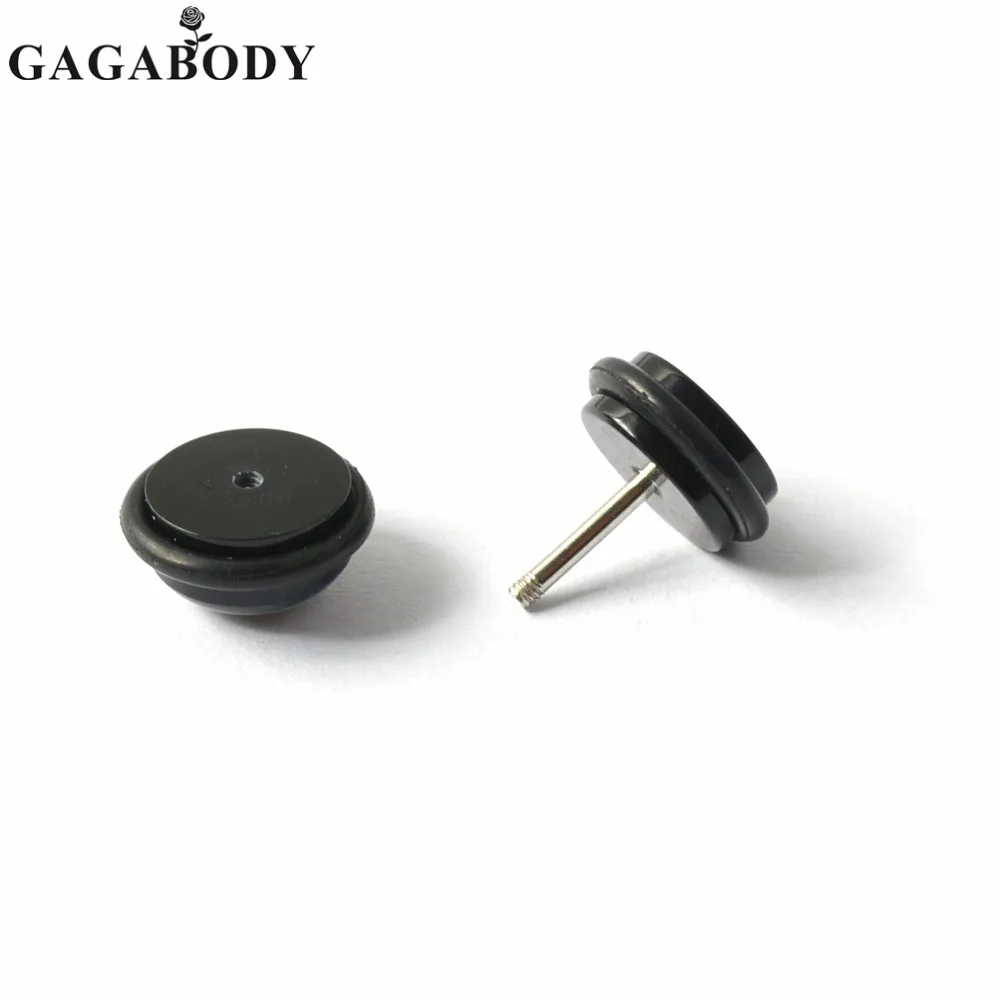 Черный Титан мирной Вселенной и Луна Cheater 16 г акрил Нержавеющая сталь уха Вилки