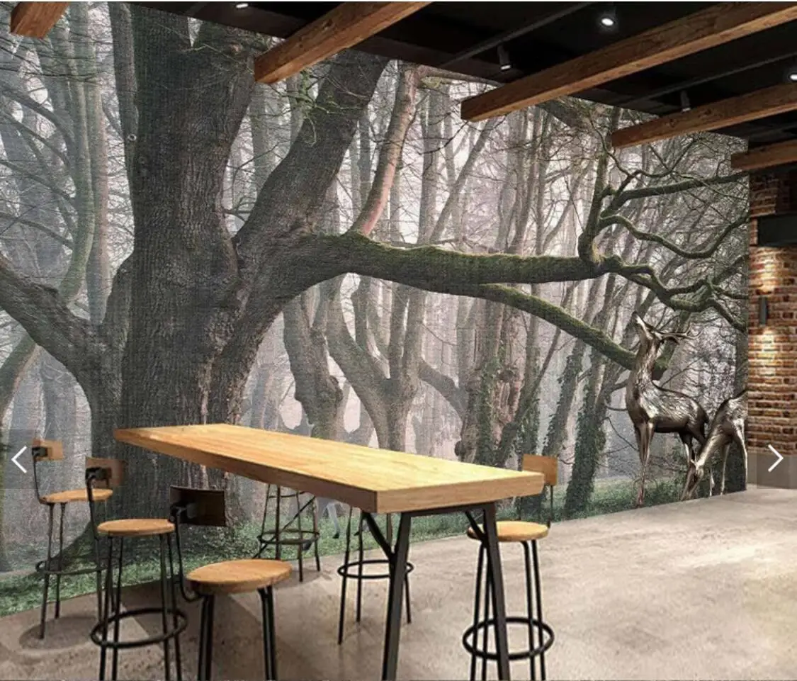 Настенные 3D-обои с изображением лося для гостиной ресторана магазина спальни