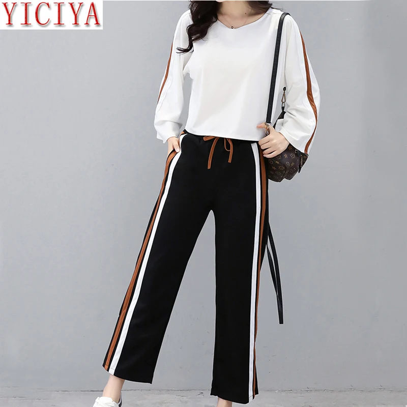 

YICIYA sweatsuits for women set 2 piece tracksuits outfits pant and top co-ord set striped winter autumn whiter 2020 clothes