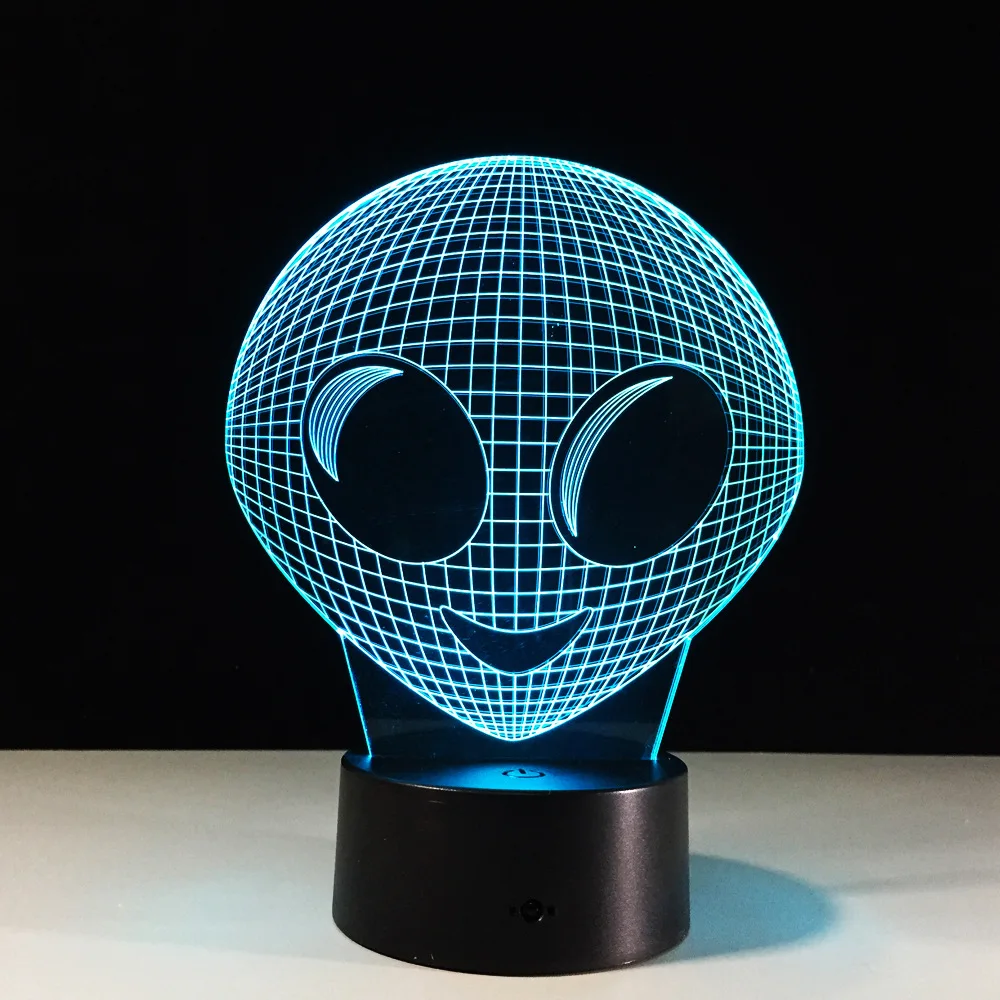 Уникальный Прекрасный 3D чужой светодиодный настольный светильник Ночной