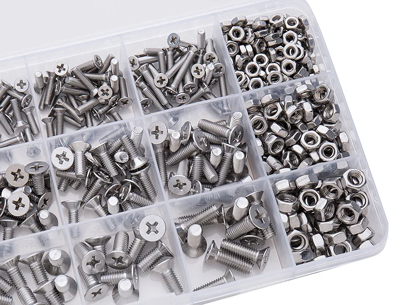 480 шт./компл. M3 M4 M5 DIN965 ISO7046 GB819 304 Винты с потайной головкой из нержавеющей
