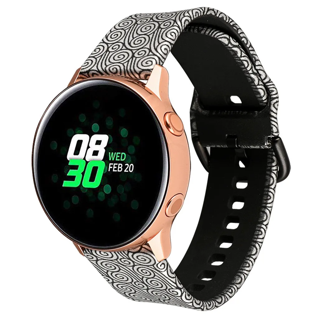 Силиконовый ремешок для часов сменный Samsung Galaxy Watch 42 мм/Активный 40 мм Correa de reloj intelig