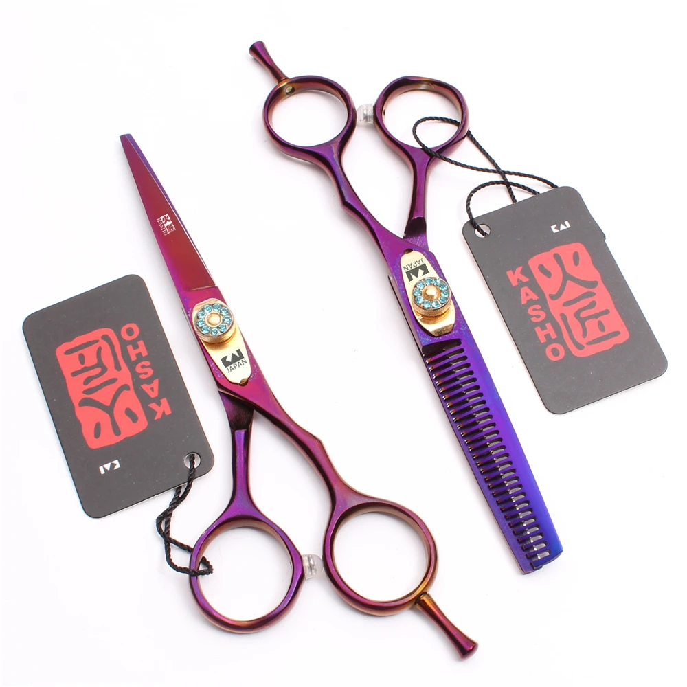 H1020 6.0&quot Japan 440C Kasho Brand Professional Human Hair Scissors Barber Cutting&ampThinning Salon Styling Tools | Красота и