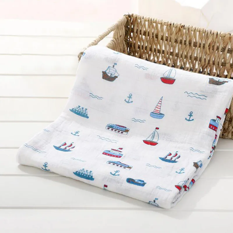 baby blanket 22 Муслин хлопок Детские пеленает мягкие одеяла для новорожденных банное Ткань Детские спальные принадлежности чехол для коляски игровой коврик простыня для детской кроватки - Цвет: baby blanket 22