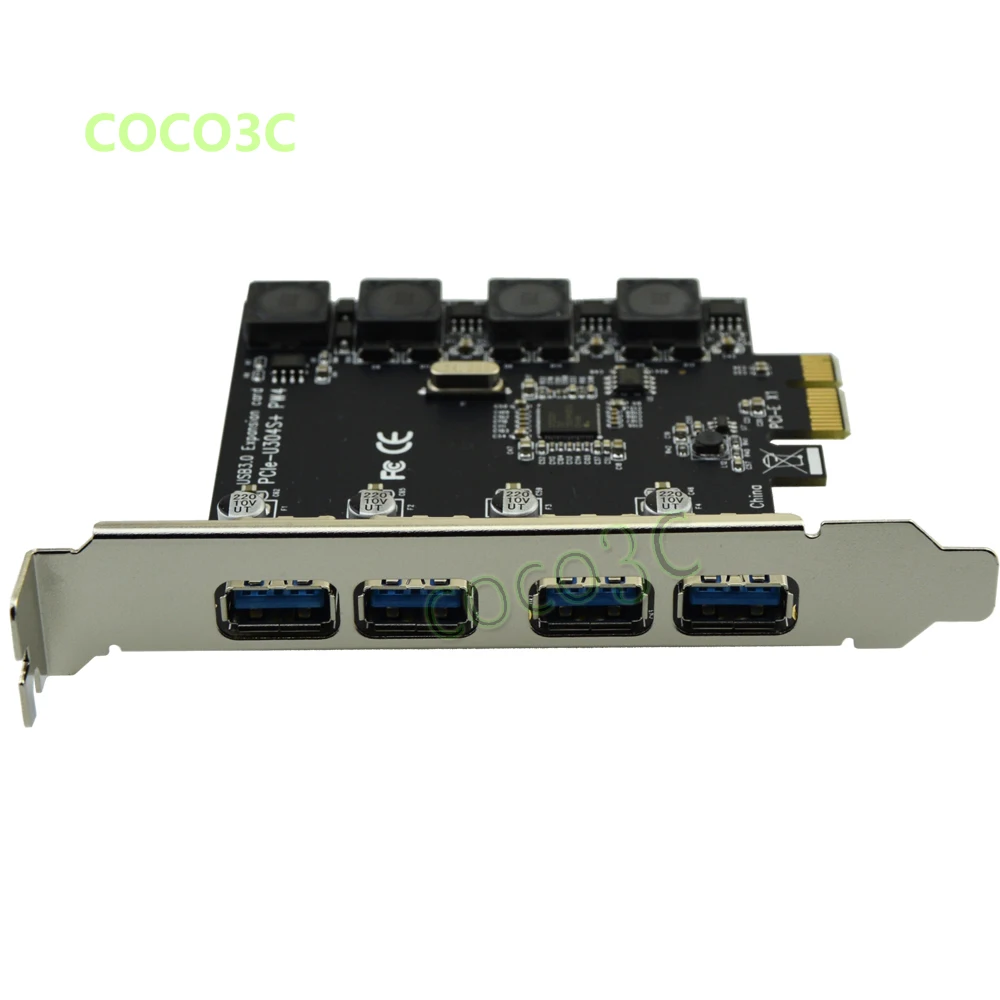 Высококачественная PCI Express 4 USB 3 0 карта PCI-e к внешнему 4-портовому USB3.0