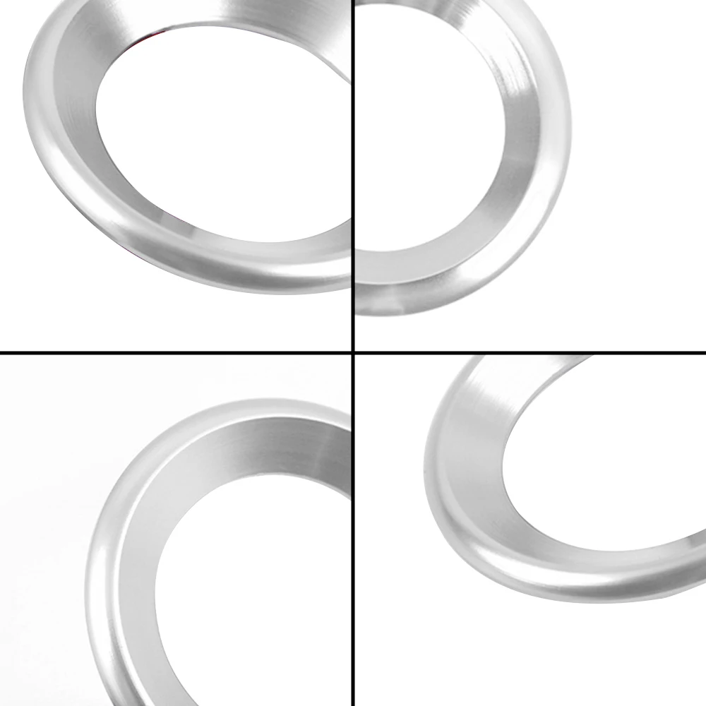 1x Decorations Circle Trims Loudspeaker Anodized Aluminum Car Door Audio Speaker Rings Trims for Honda Civic