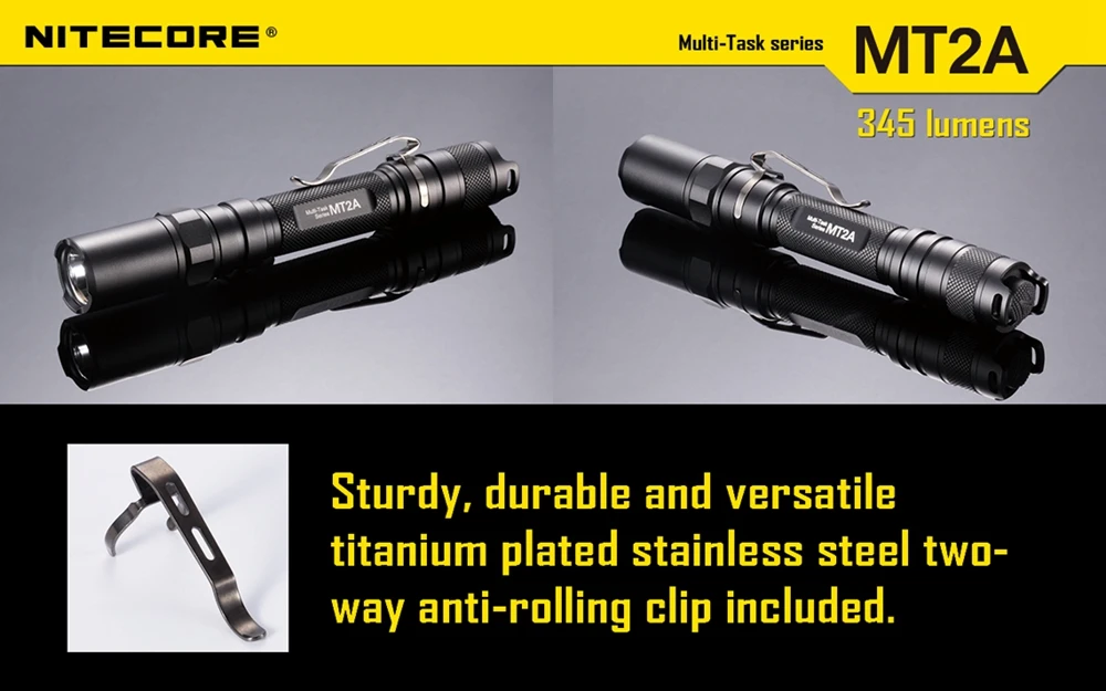 Nitecore MT2A фонарик CREE XP-G R5 светодиодный 3 режима фонарик 280 люмен Мини СВЕТОДИОДНЫЙ Фонарь Nitecore фонарик без батареи