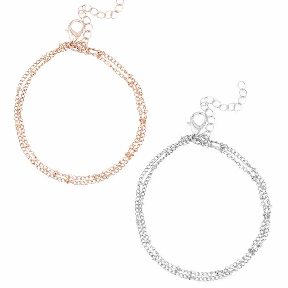 FAMSHIN летние браслеты и изящный двухслойный спутниковый браслет золотой