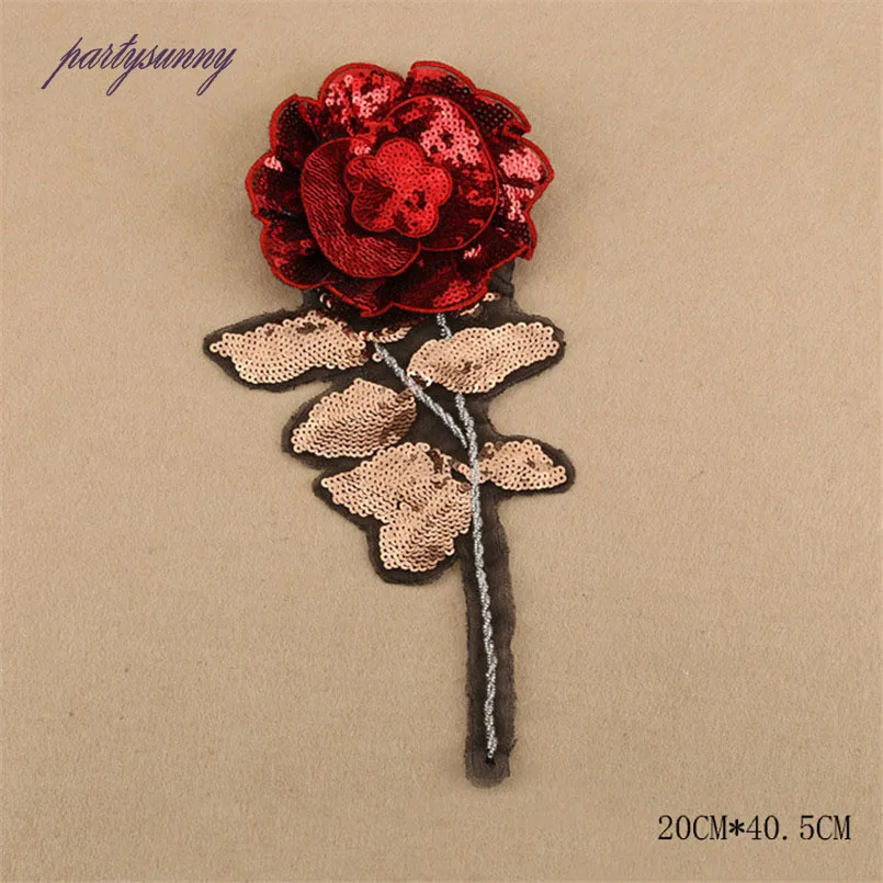 Вышивка блестками Патчи Высокого Класса Золотая Роза Ручной Швейной Блестка