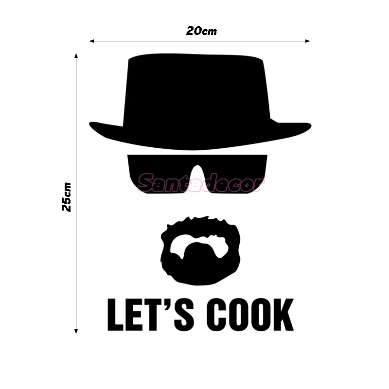 Холодильник ПВХ Декор Let's Cook стикер настенная художественная наклейка обои