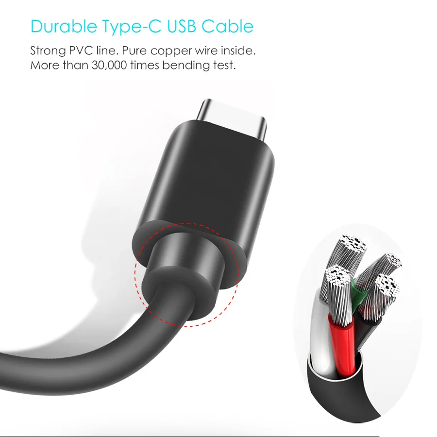 4 шт./упаковка USB кабель SUPTEC Type C для Huawei Samsung Galaxy S8 S9 Plus Xiaomi 8 Oneplus Meizu|Кабели