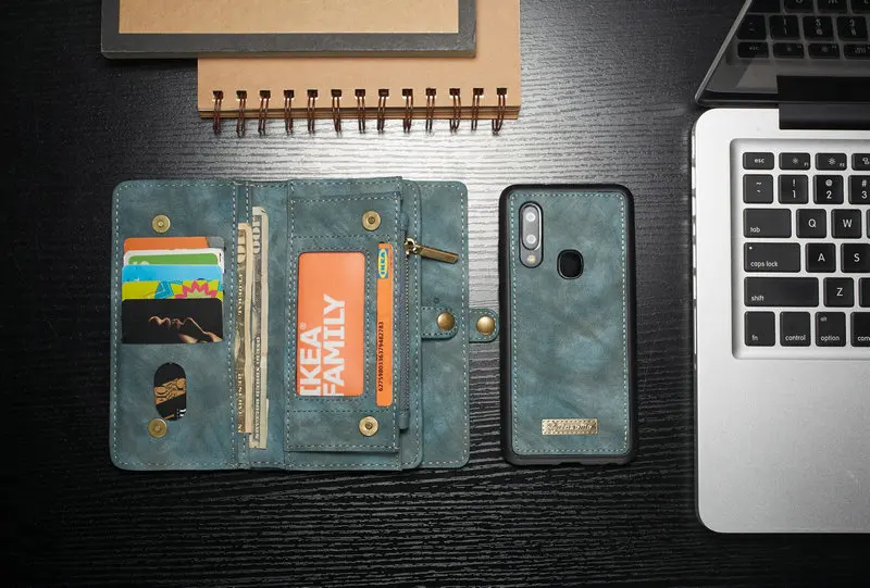CaseMe кошелек чехол для samsung Galaxy A80 A20e A30 A40 A50 A70 класса люкс 2 в 1 съемный кожаный чехол для samsung S10 5G