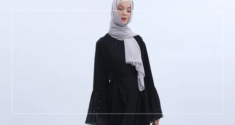 Abaya Дубай мусульманский Бисероплетение хиджаб Nida платье макси кардиган кимоно халат кафтан ИД Рамадан Jubah турецкая исламская одежда Vestidos