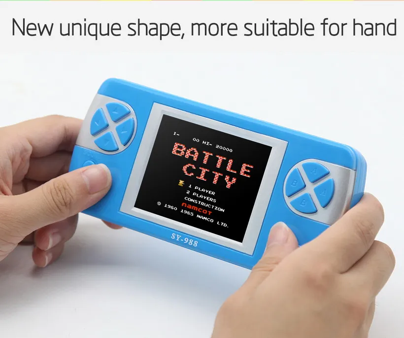 Sky Blue 2.8 дюймов игровой консоли Ретро игры портативный плеер встроенный 210 классические игры Портативный игровой консоли для детей игрушечные лошадки - Цвет: Sky Blue