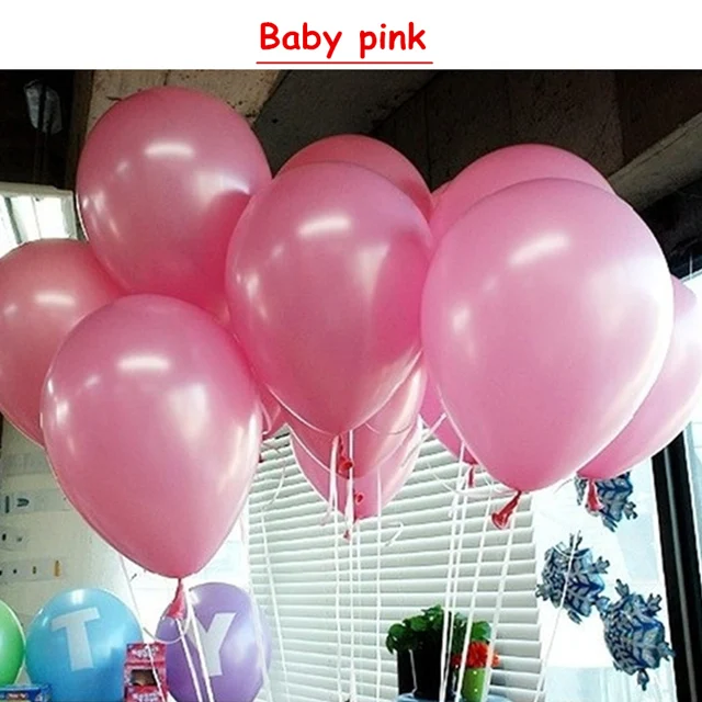 Baby pink 10 шт. на день рождения воздушные шары 10 дюймов 1,5g латекса воздушный шар с гелием утолщение жемчужные вечерние шар вечерние бальные детские игрушки шарики для свадьбы - Цвет: Baby pink