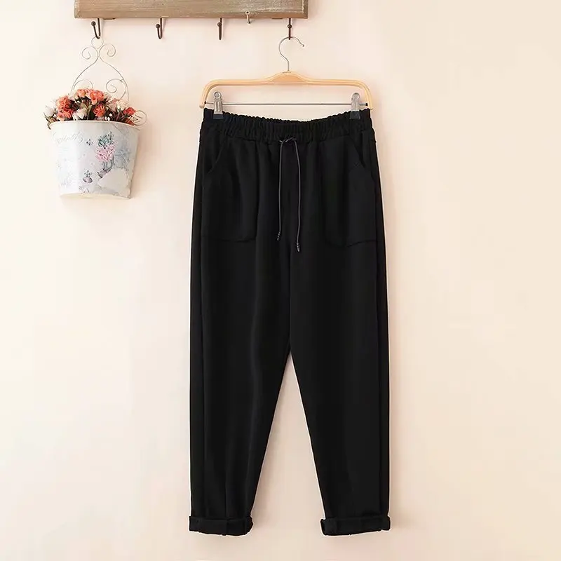 2019 плюс размер женские шаровары весенняя одежда повседневные Модные свободные