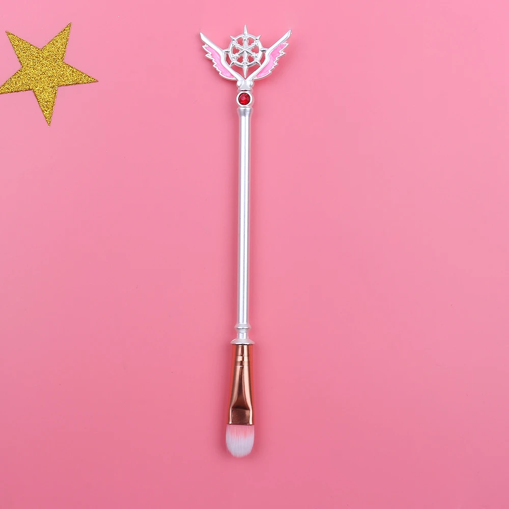 Розничная, 1 шт., кисти для макияжа Sakura/Sailor Moon, тени для век/румяна/бровей/губ, кисточка для профессионального макияжа, кисть для смешивания