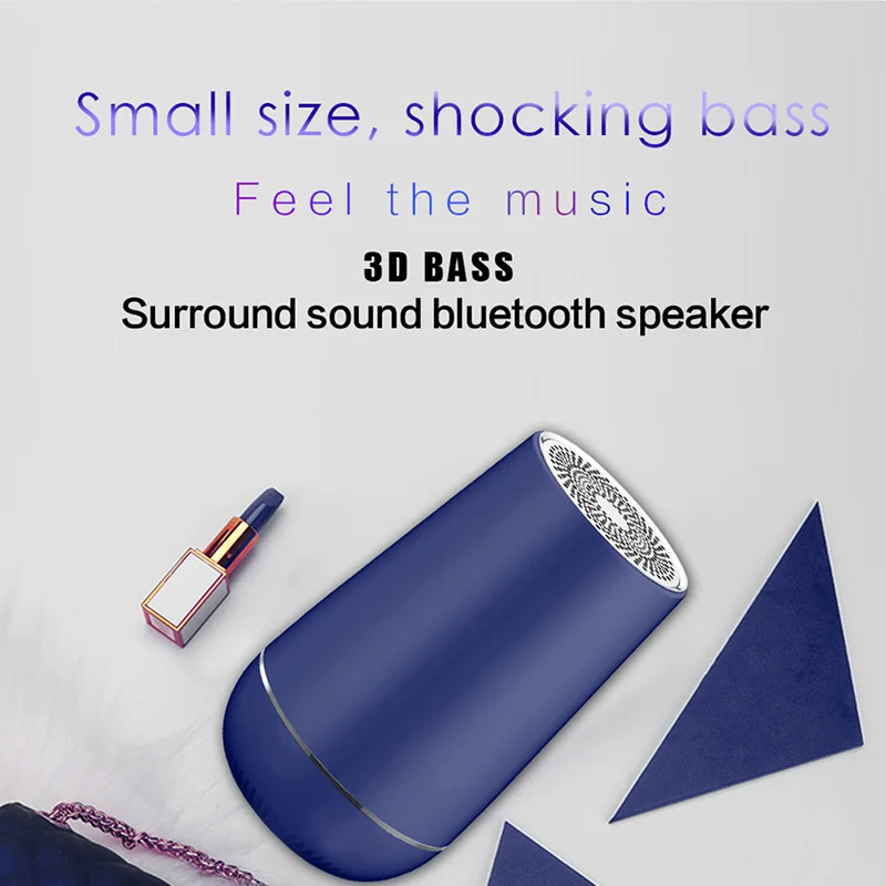 Мини Портативный беспроводной Bluetooth динамик TWS 3D стерео объемный звук бас