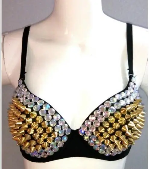 

New Stage bra Sexy rivet bra Women Nightclub
