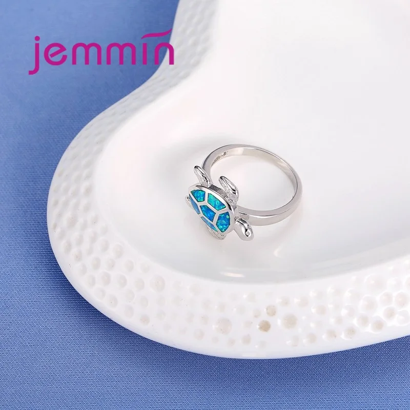 Высокое качество морские животные Черепаха узор Синий огненный опал вечерние