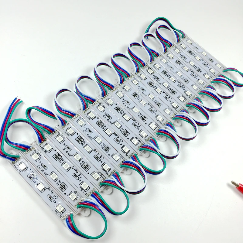 Оптовая Продажа 1000 шт. DC12V SMD 5050 3 светодиодный s RGB модуль IP65 Водонепроницаемый
