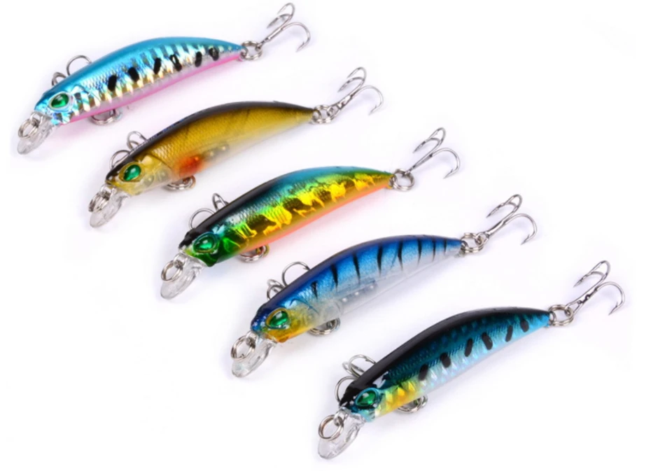 YINGTOUMAN 2PCS/LOT 7 cm 4 g Laser Fishing Bait ABS Plastic 5 Colors Bionic Swimming Realistic Tackle | Спорт и развлечения