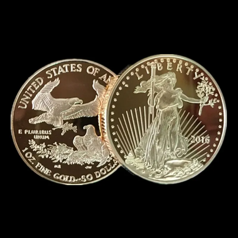 20 шт Немагнитный свободу 2016 Liberty значок штыря 24K покрыто настоящим с позолотой США