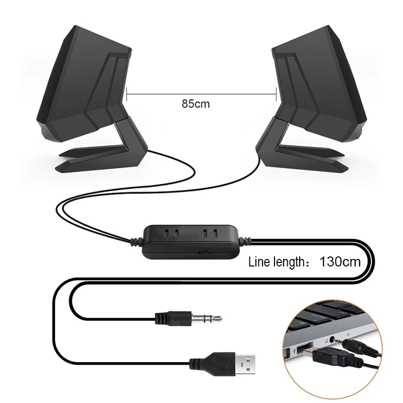 A4 Настольный компьютер динамик HIFI качество звука аудио USB кабель портативный динамик игра музыка