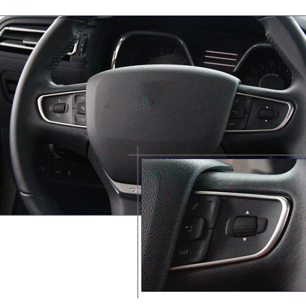 

New Steering Wheel Trim Cover Sticker Case For Peugeot 508 2011-2018 Accessories Car Styling