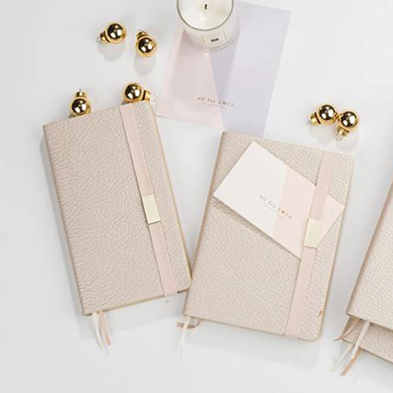 Розовый Шампань Бизнес Офис бандаж блокнот внутренняя бумага карманная линия