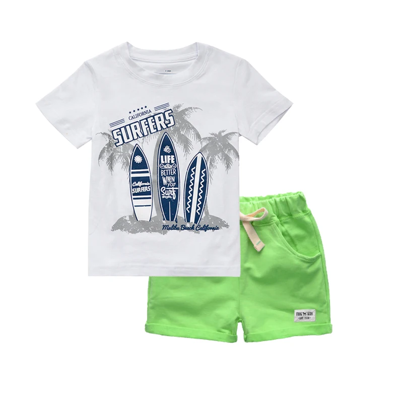 Комплект детской одежды BINIDUCKLING для мальчиков летняя футболка с круглым вырезом и