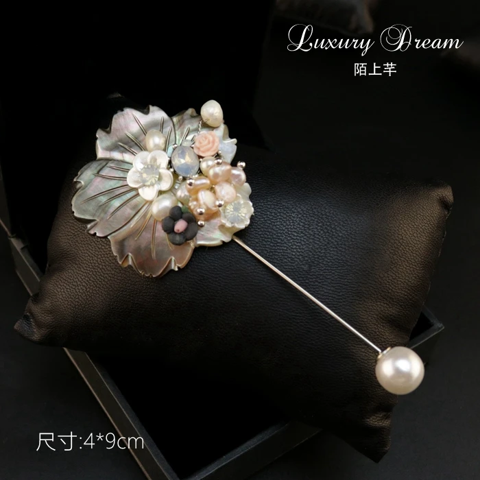 Полупрозрачная Высококачественная Брошь для женщин 2017 с натуральным