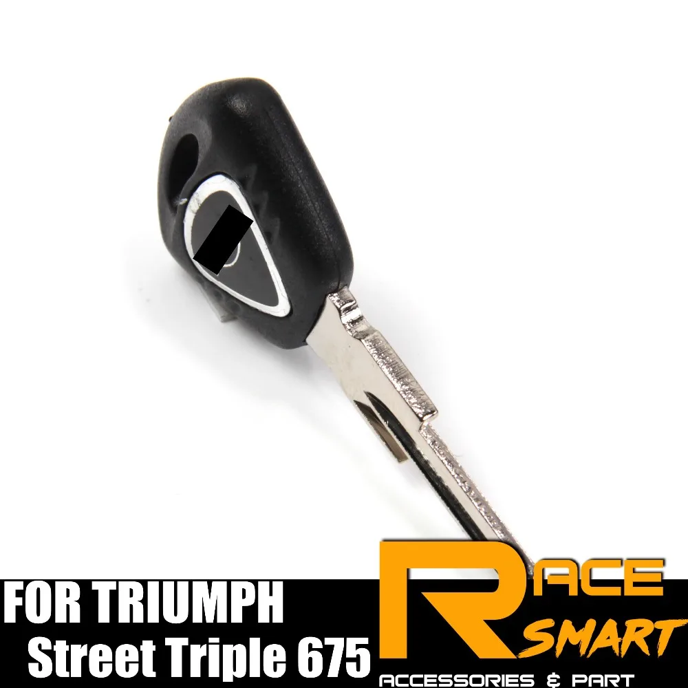 Ключ для мотоцикла Uncut Blank Key Tiger 1050 Speed Triple Daytona 675 Street кольца ключей с черным